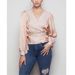NEW Good American “Mistique” Rose Gold Wrap Top Size 3- Large NWT – Rare Find